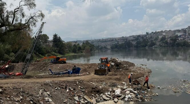 CONTINÚAN TRABAJOS EN LA PRESA LOS CUARTOS, ANTE INTENSIDAD DE LLUVIAS GOBIERNO DE NAUCALPAN DESCARTA RIESGOS