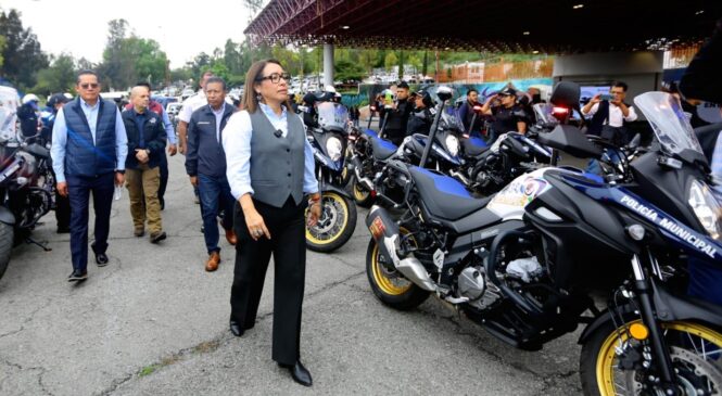 FORTALECE ECATEPEC A LA POLICÍA DE PROXIMIDAD CON 70 NUEVAS MOTOPATRULLAS