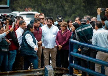 SUPERVISAN ALCALDE ISAAC MONTOYA Y  GOBERNADORA DELFINA GÓMEZ TRABAJOS PREVENTIVOS DE DESFOGUE Y DESAZOLVE EN LA PRESA LOS CUARTOS