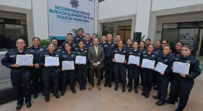 AL GOBIERNO DE ATIZAPÁN SE INTEGRA UNA NUEVA GENERACIÓN DE POLICÍAS CON VALOR Y COMPROMISO