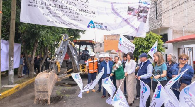 INICIA GOBIERNO DE PEDRO RODRÍGUEZ LA REPAVIMENTACIÓN DE LA CALLE HACIENDA DE CHIMALPA 