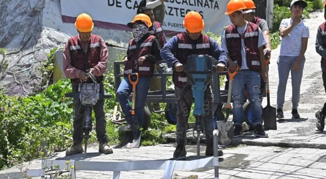 CONTINÚA LA REHABILITACIÓN DE VIALIDADES Y ANDADORES EN TLALNEPANTLA ORIENTE