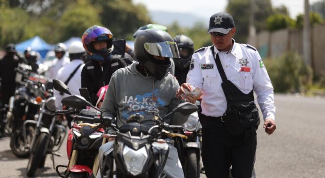 HUIXQUILUCAN RETIRA DE CIRCULACIÓN MIL 900 MOTOCICLETAS CON OPERATIVO DE REORDENAMIENTO VIAL