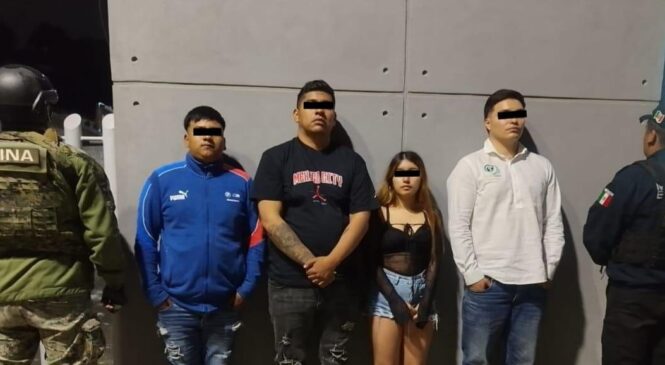 POLICÍA DE ECATEPEC Y MARINA DETIENEN A CUATRO PERSONAS POR SECUESTRO EXPRÉS
