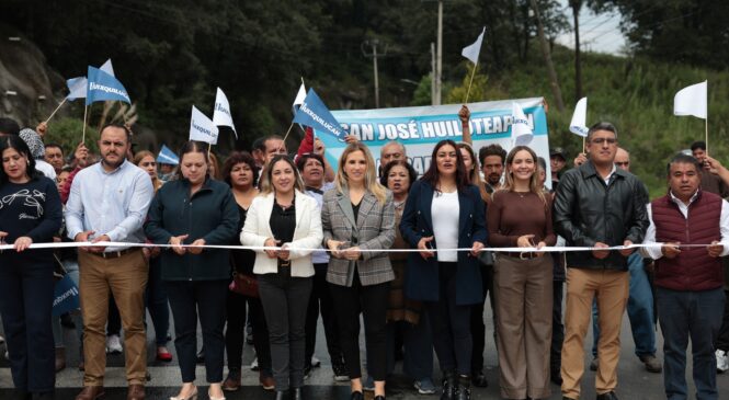 ROMINA CONTRERAS ENTREGA REHABILITACIÓN DE CARRETERA RÍO HONDO – HUIXQUILUCAN E INICIA 2 TRAMOS CARRETEROS MÁS