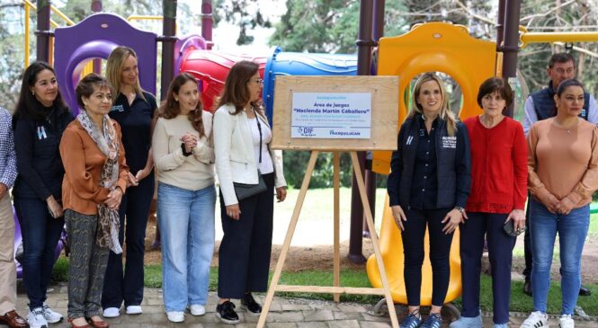 ESTRENAN DOS NUEVAS ÁREAS DE JUEGOS INFANTILES EN HUIXQUILUCAN