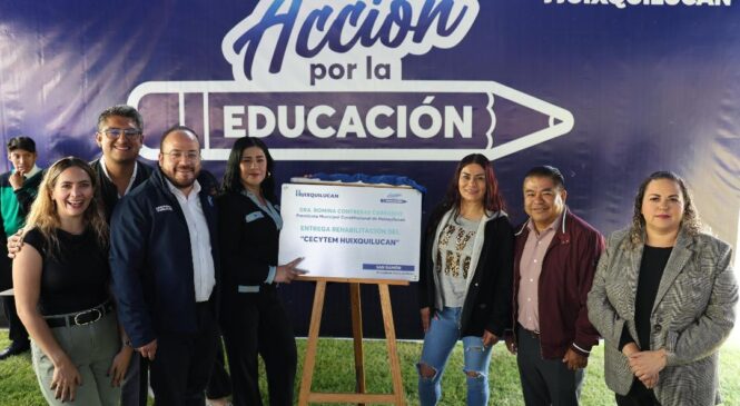 MEJORA HUIXQUILUCAN ÁREAS RECREATIVAS DEL CECyTEM EN BENEFICIO DE MÁS DE 200 ESTUDIANTES