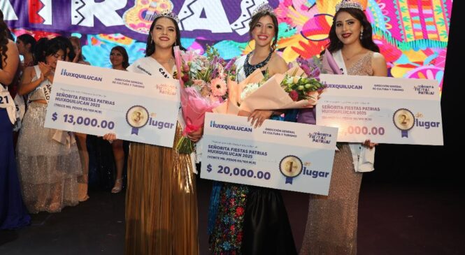 SE CORONA ANGÉLICA DANIELA CRUZ COMO “SEÑORITA FIESTAS PATRIAS HUIXQUILUCAN 2025”