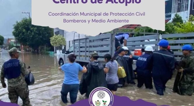 ATIZAPÁN SE MOVILIZA EN APOYO A DAMNIFICADOS POR LLUVIAS EN POZA RICA