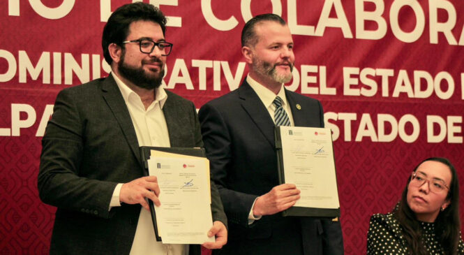 FIRMA GOBIERNO DE NAUCALPAN CONVENIO DE COLABORACIÓN CON TRIBUNAL DE JUSTICIA ADMINISTRATIVA DEL EDOMEX