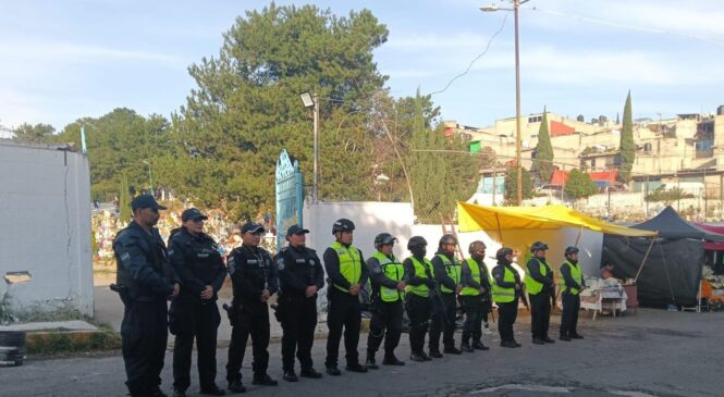 ATIZAPÁN IMPLEMENTA OPERATIVOS DE SEGURIDAD EN PANTEONES MUNICIPALES