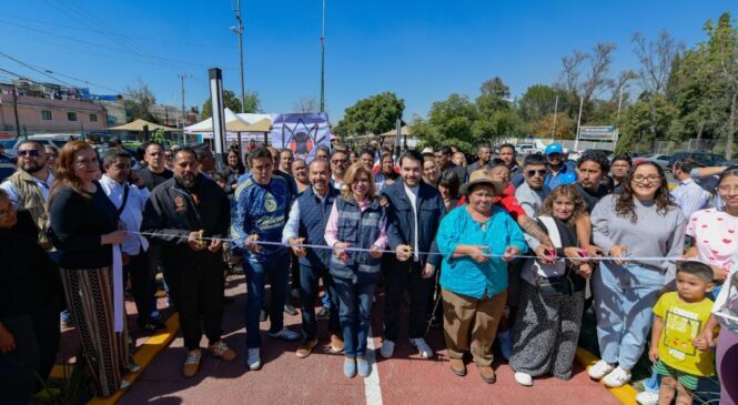 PEDRO RODRÍGUEZ INAUGURA PARQUE LINEAL EN ATIZAPÁN DE ZARAGOZA; CONTINÚA LA INVERSIÓN EN OBRA