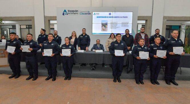 POLICÍA DE ATIZAPÁN SE FORTALECE CON INCORPORACIÓN DE NUEVOS AGENTES