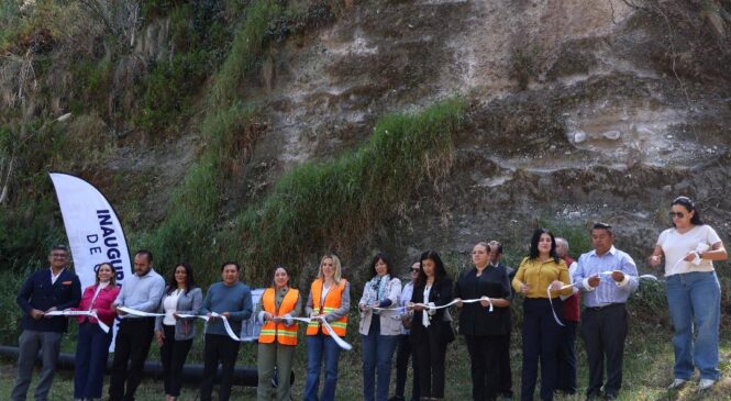 ENTREGA HUIXQUILUCAN LOS TRABAJOS DEL SÉPTIMO TALUD ESTABILIZADO PARA PROTEGER A LAS FAMILIAS
