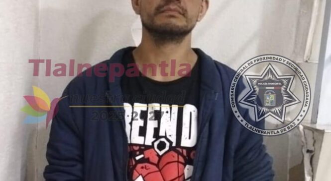 POLICÍA DE TLALNEPANTLA CAPTURA A HOMBRE SEÑALADO POR PRESUNTO ASALTO