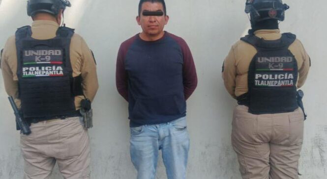 POLICÍA DE TLALNEPANTLA DETIENE A SUJETO CON 38 ENVOLTORIOS DE MARIHUANA