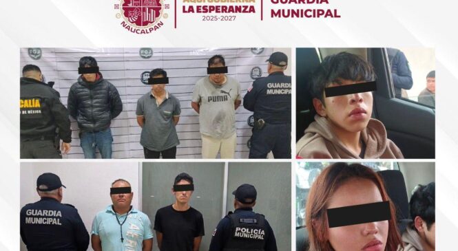 GUARDIA MUNICIPAL Y FISCALÍA DEL EDOMÉX DESMANTELAN BANDA DEDICADA AL ROBO DE MOTOCICLETAS CON VIOLENCIA