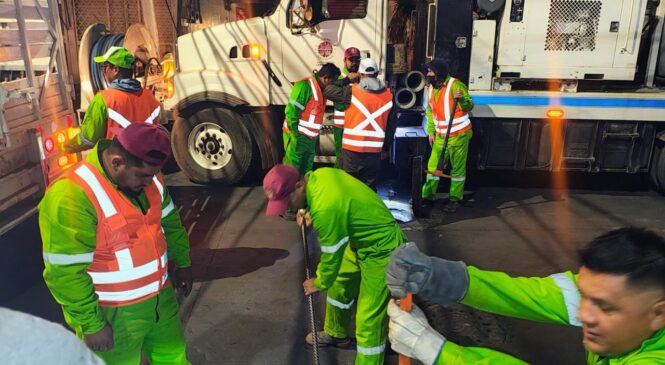SE CONCLUYE DESAZOLVE NOCTURNO EN PERIFÉRICO NORTE Y AVANZA DESAZOLVE PREVENTIVO EN LAS COLONIAS DE NAUCALPAN