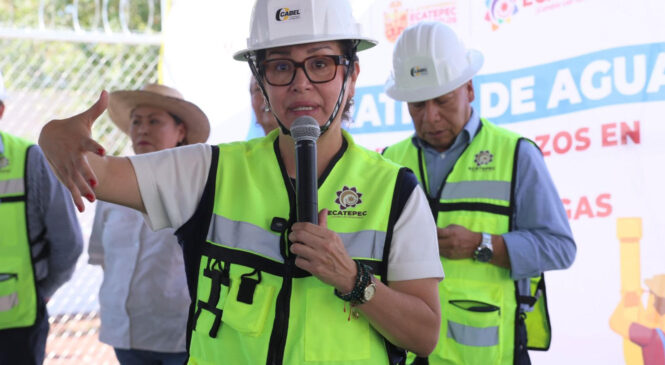 AZUCENA CISNEROS INAUGURA POZO DE AGUA CON TECNOLOGÍA DE ÚLTIMA GENERACIÓN