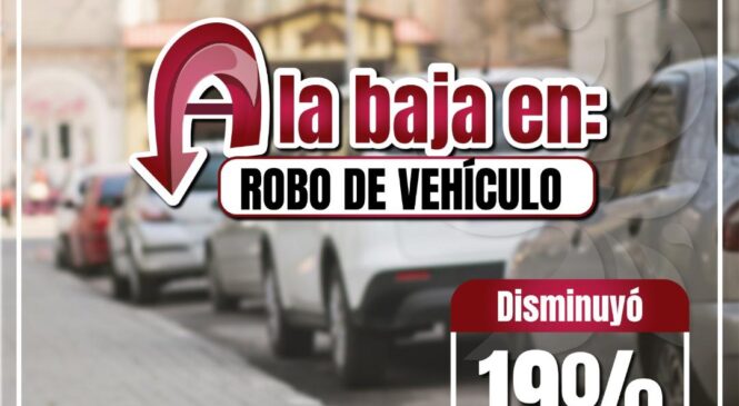 MANTIENE IZCALLI UNA TENDENCIA A LA BAJA EN ROBO DE VEHÍCULOS, EN MARZO DISMINUYE 19 POR CIENTO