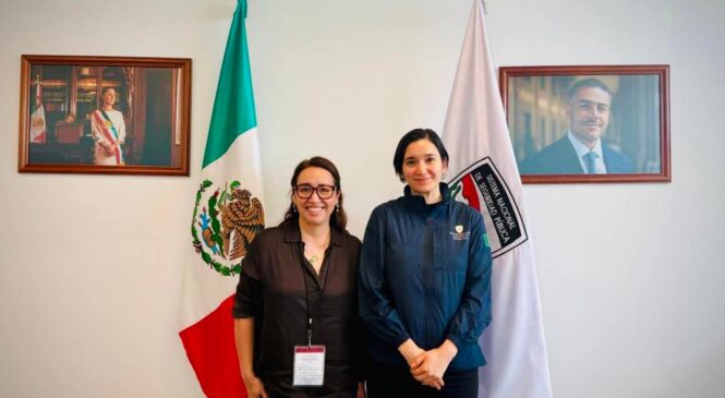 SE REUNE AZUCENA CISNEROS CON EQUIPO DE OMAR GARCÍA HARFUCH PARA EVALUAR MEJORAS A POLICÍAS