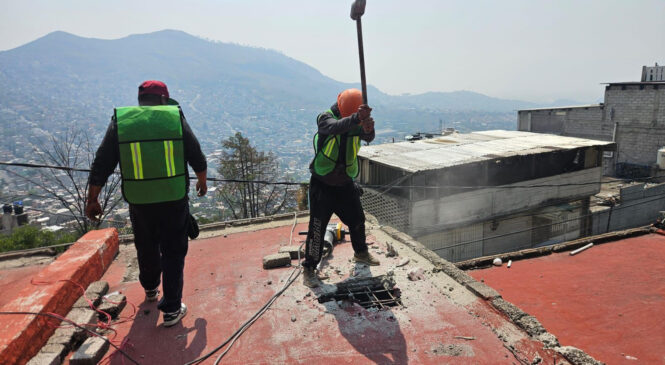 EL GOBIERNO DE TLALNEPANTLA INICIA LA DEMOLICIÓN DE VIVIENDAS EN LA ZONA CERO DEL CHIQUIHUITE