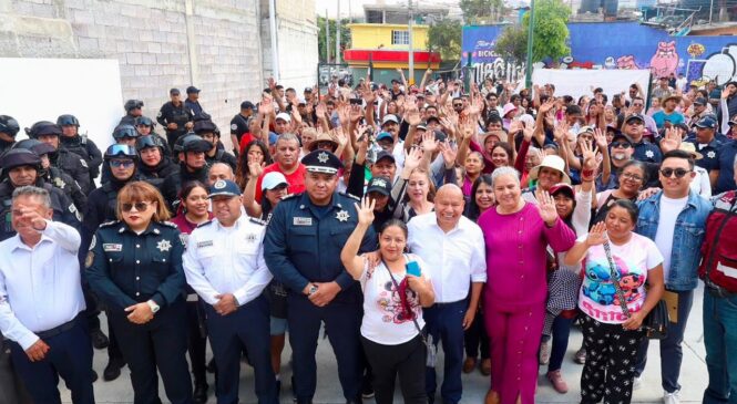 ENTREGA RACIEL PÉREZ CRUZ MÓDULO DE VIGILANCIA REHABILITADO EN LA COLONIA JORGE JIMÉNEZ CANTÚ