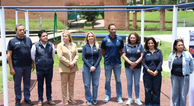 INAUGURA HUIXQUILUCAN UN NUEVO GIMNASIO DE CALISTENIA EN HACIENDA DEL CIERVO