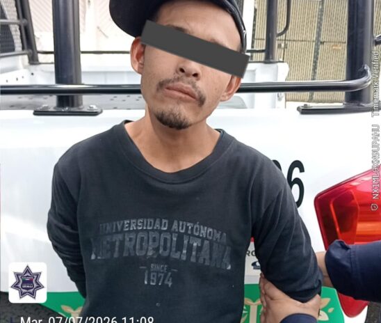 CAPTURA COMISARÍA DE IZCALLI A UN SUJETO EN POSESIÓN DE UN ARMA DE FABRICACIÓN ARTESANAL