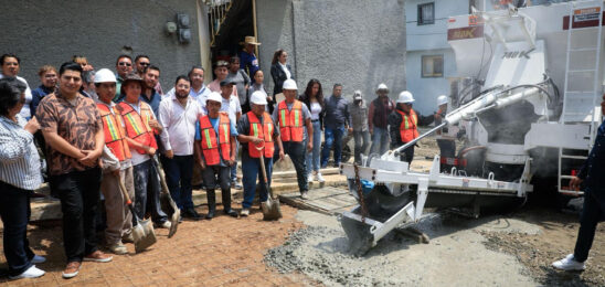 NAUCALPAN PONE EN MARCHA CONCRETERA MÓVIL PARA AGILIZAR OBRAS EN COMUNIDADES