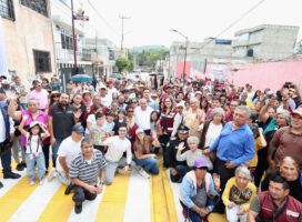 REHABILITAN CON CONCRETO HIDRÁULICO CALLE JOSÉ MARÍA PINO SUÁREZ EN TLALNEPANTLA