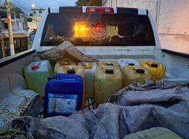 POLICÍA MUNICIPAL Y MARINA DETIENEN A SUJETO POR POSESIÓN ILEGAL DE HIDROCARBUROS