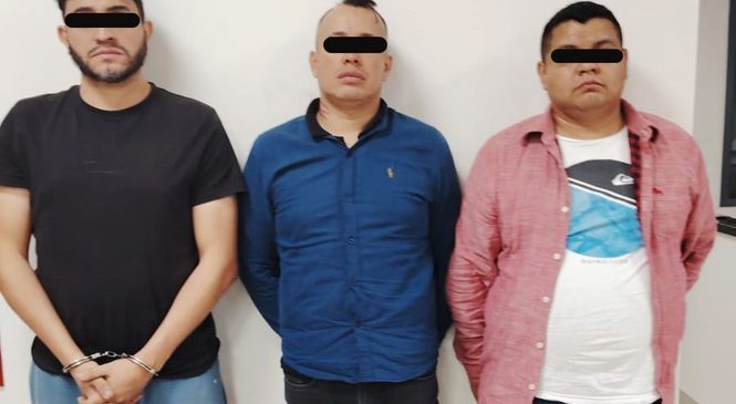 GOLPE A BANDA DEDICADA AL ROBO A CUENTAHABIENTES, GUARDIA MUNICIPAL DETIENE A TRES EN SATÉLITE
