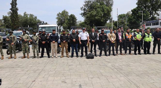 DESPLIEGAN MÁS DE 300 ELEMENTOS DE SEGURIDAD POR FIESTAS PATRIAS EN ECATEPEC