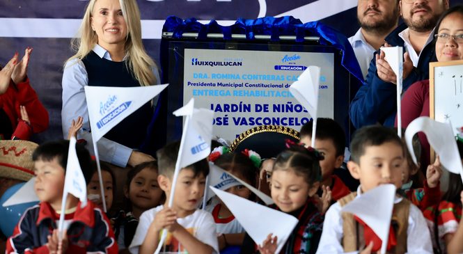 APOYA “ACCIÓN POR LA EDUCACIÓN” EL APRENDIZAJE DE MÁS DE 270 ESTUDIANTES DE HUIXQUILUCAN