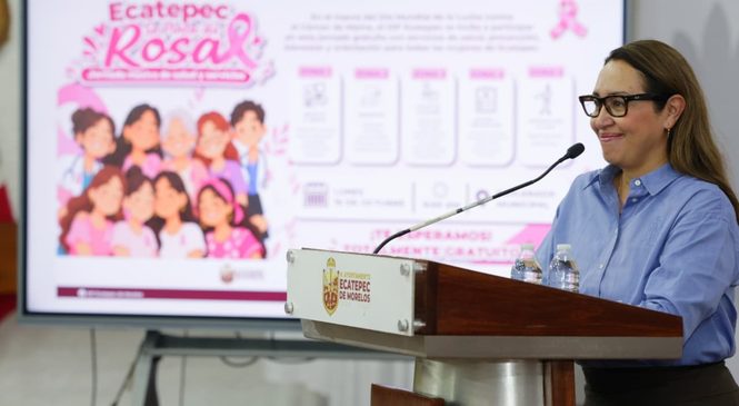 INVITA AZUCENA CISNEROS A JORNADA GRATUITA DE SALUD ECATEPEC SE PINTA DE ROSA