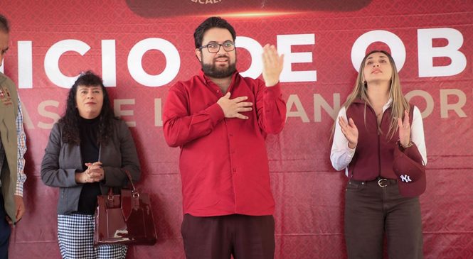 DA BANDERAZO ALCALDE ISAAC MONTOYA A NUEVO TREN DE PAVIMENTACIÓN MUNICIPAL EN INICIO DE RECONSTRUCCIÓN INTEGRAL DE LA CALZADA LOS ARCOS