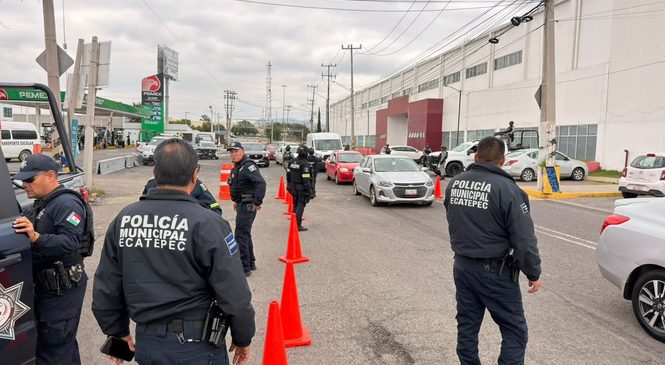REFUERZAN OPERATIVO DE SEGURIDAD EN LAS AMÉRICAS, ECATEPEC